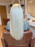 long straight silver blonde hair