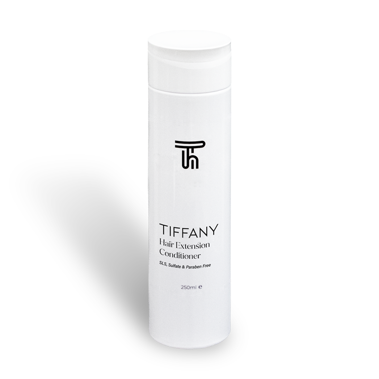 Hair extension conditioner by Tiffany on transparent background